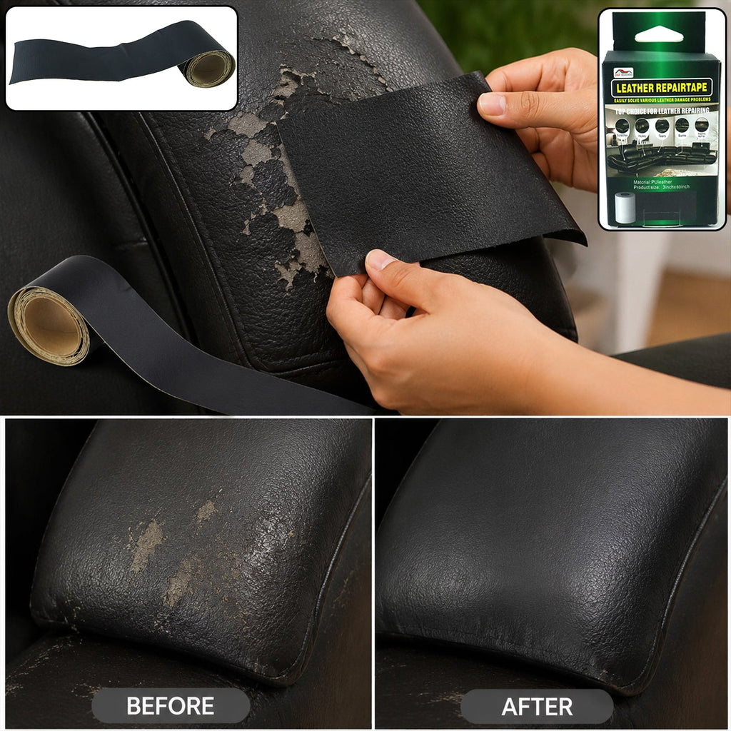 Self adhesive leather repair patch tape, 3 x 60 inch for sofa and car seat (1 pc)