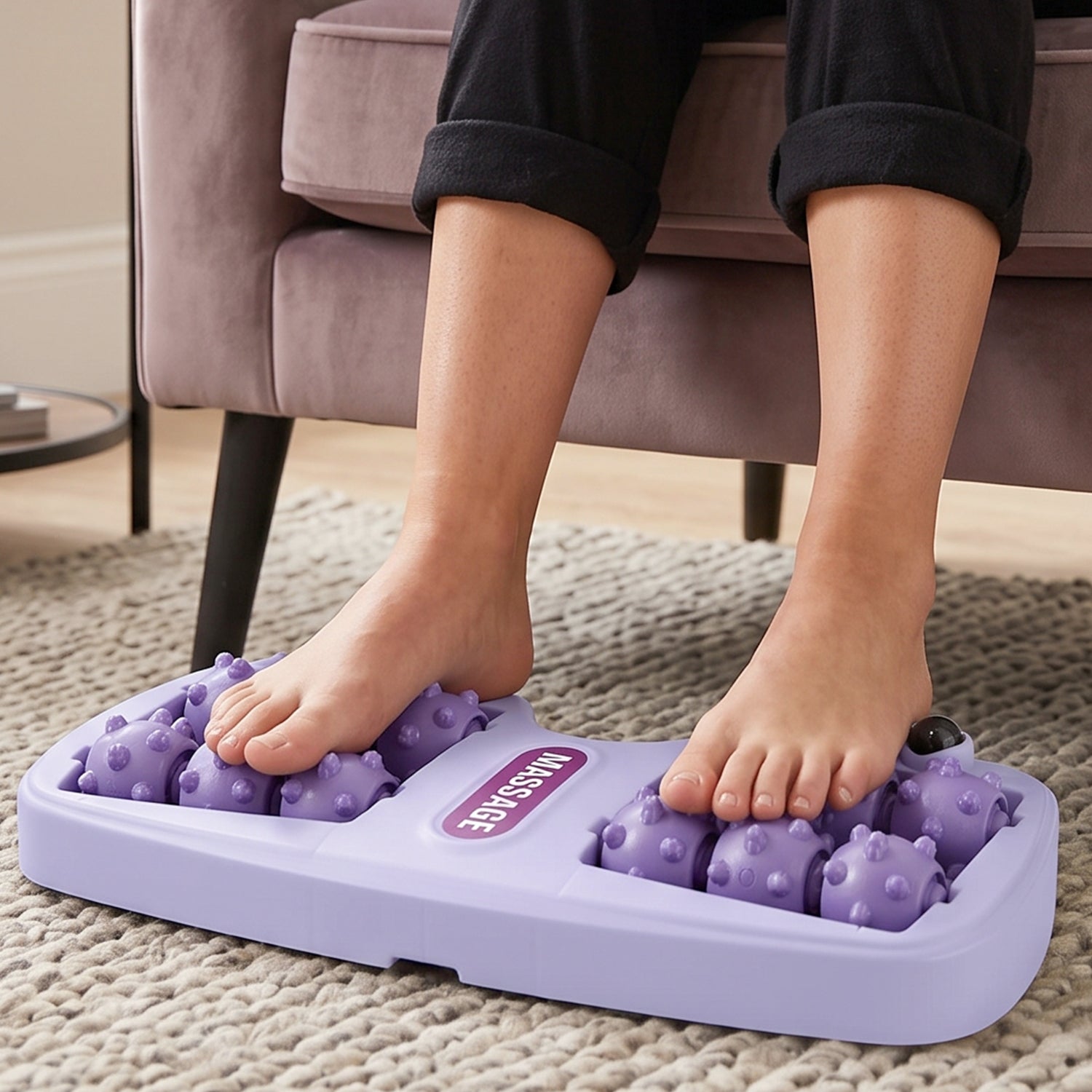 Foot roller massager top view
