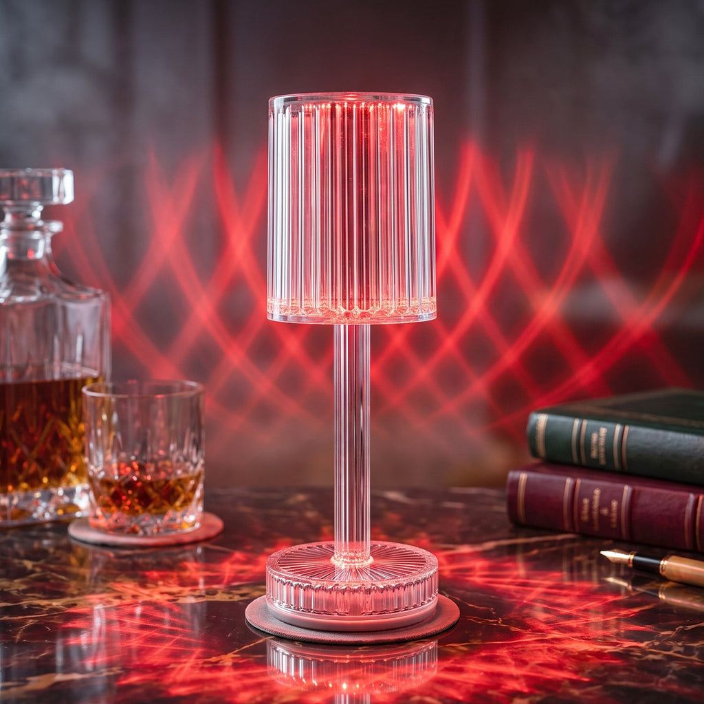 Crystal table lamp USB charging