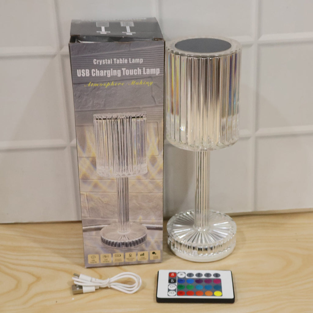 Crystal LED table lamp set