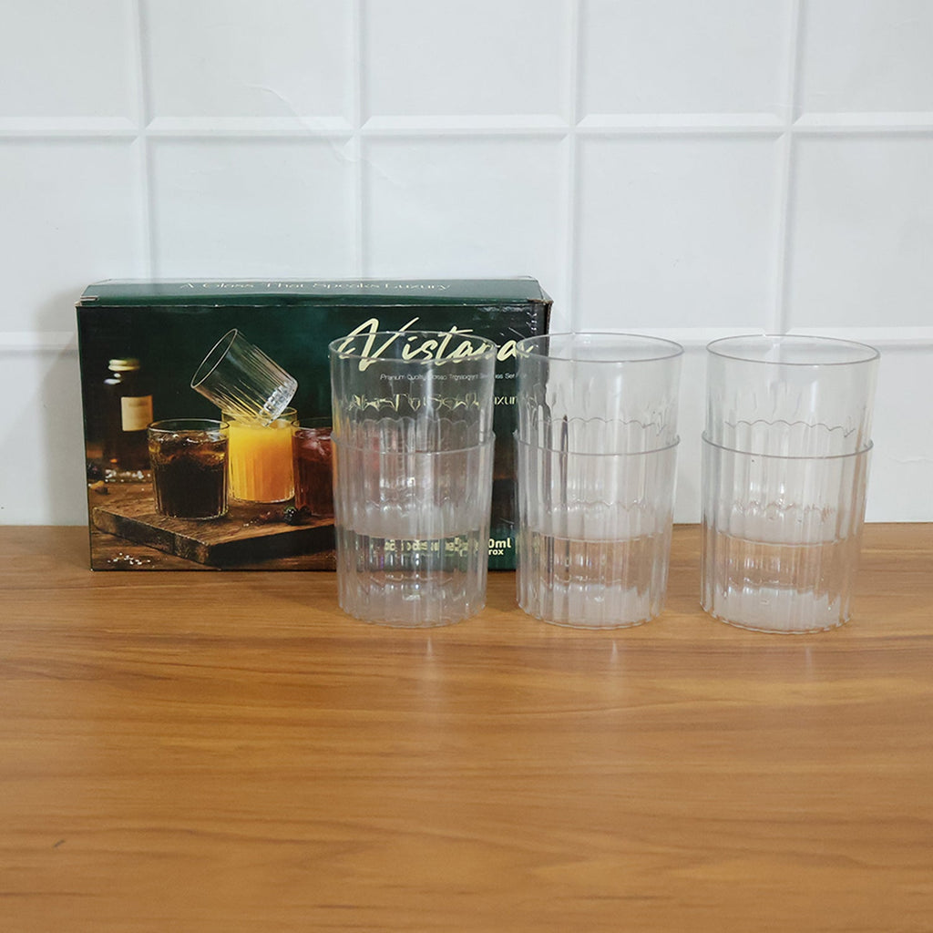 High-quality 6-piece durable glass set, ideal for daily and party use.