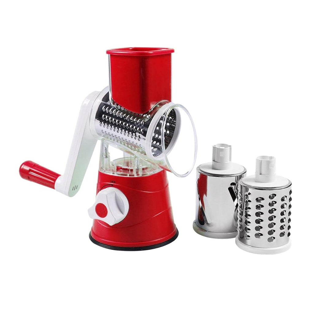 3 in 1 rotary cutter for slicing, grating and shredding