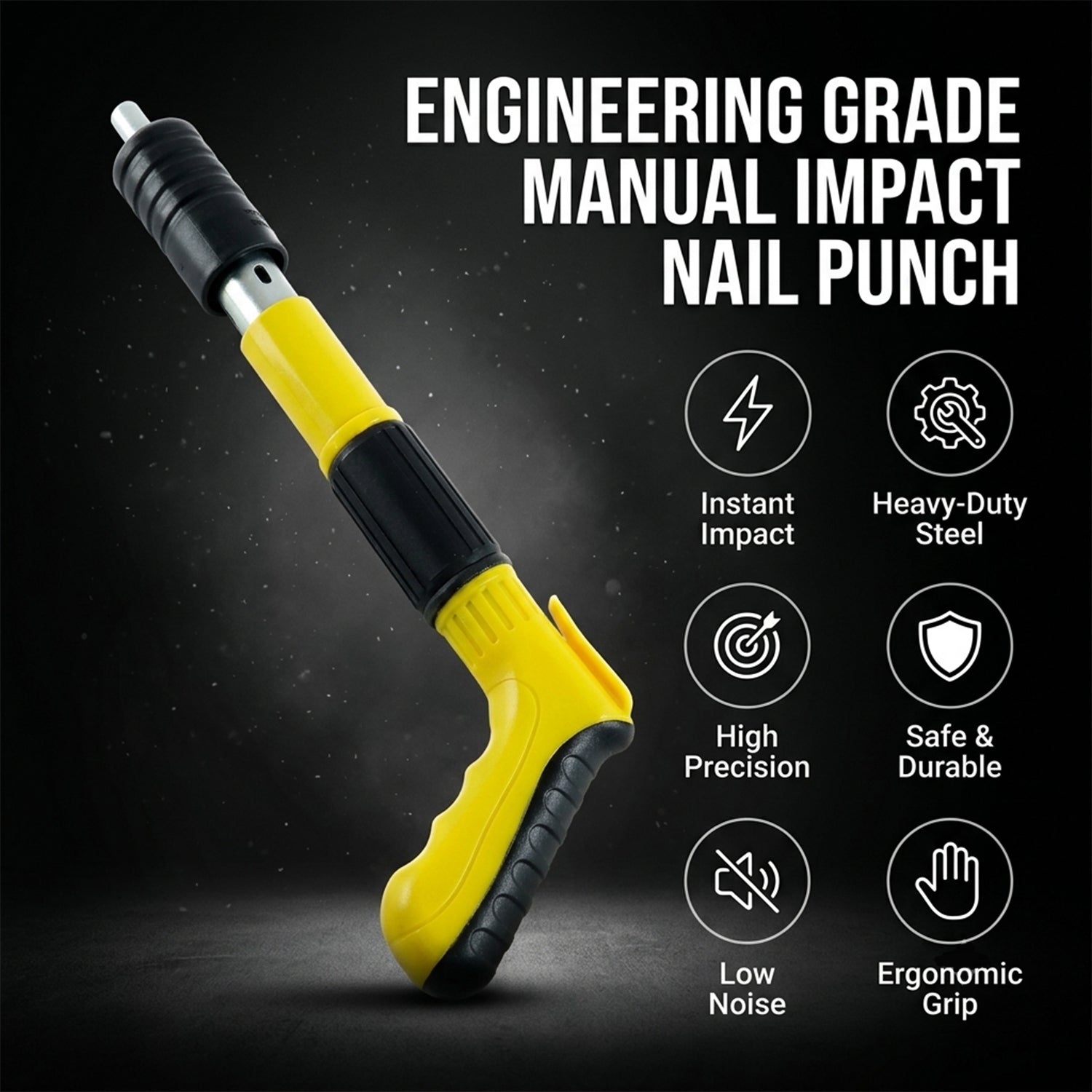 Nail gun used for hanging frames and wall fixtures