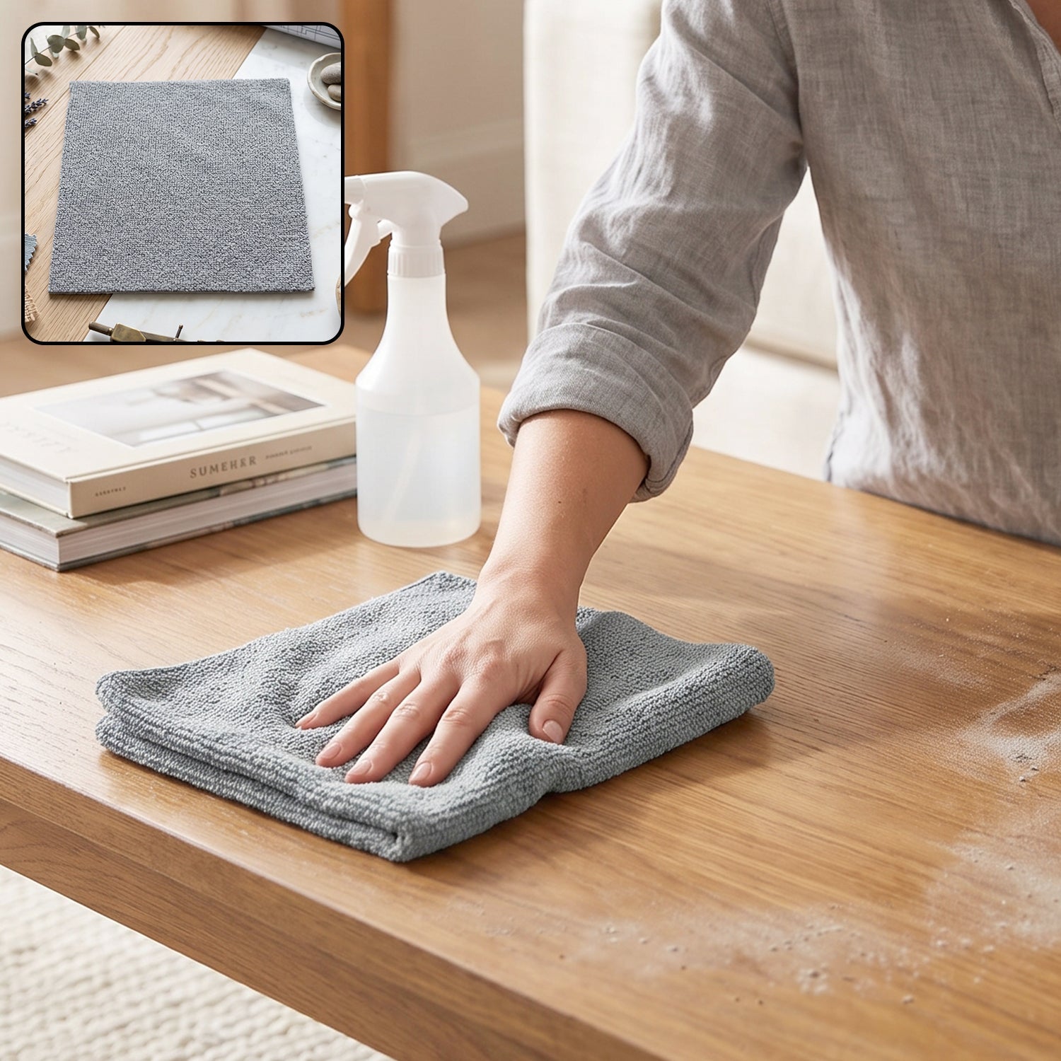 Washable and disposable wipes roll for surfaces and glass