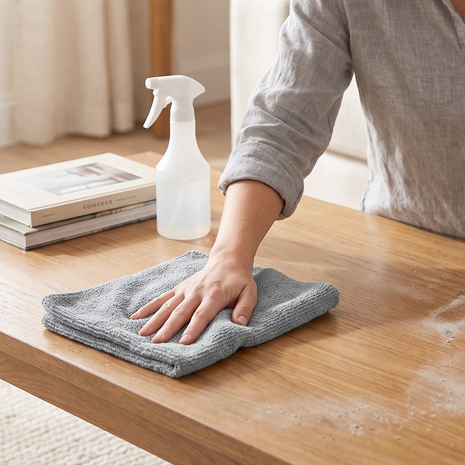 Handy tear off cleaning cloths for quick kitchen cleanup