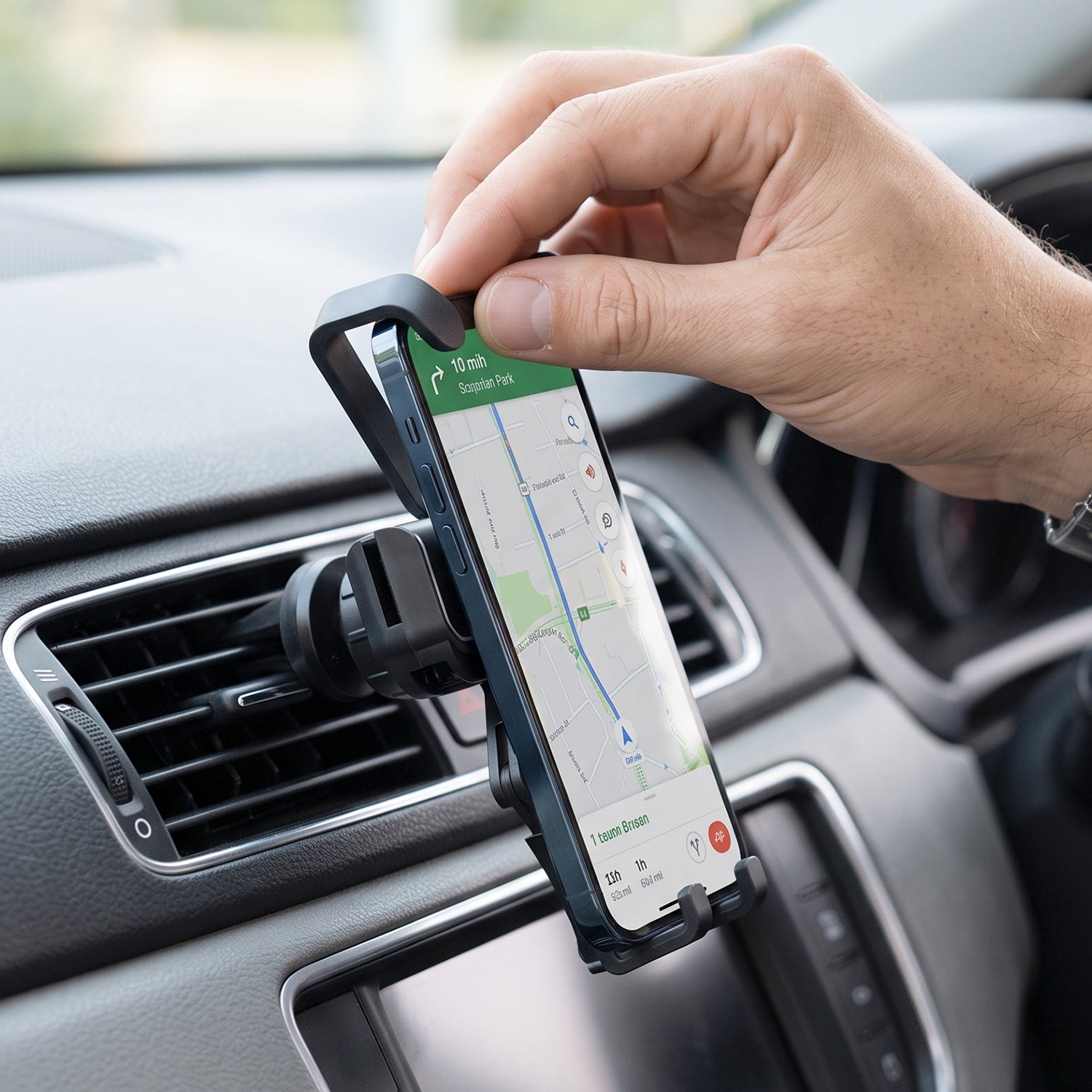Plastic vent clip phone holder for cars and SUVs