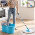 360° Rotating Turbo Spin Mop – Effortless Floor Cleaning with Long Handle