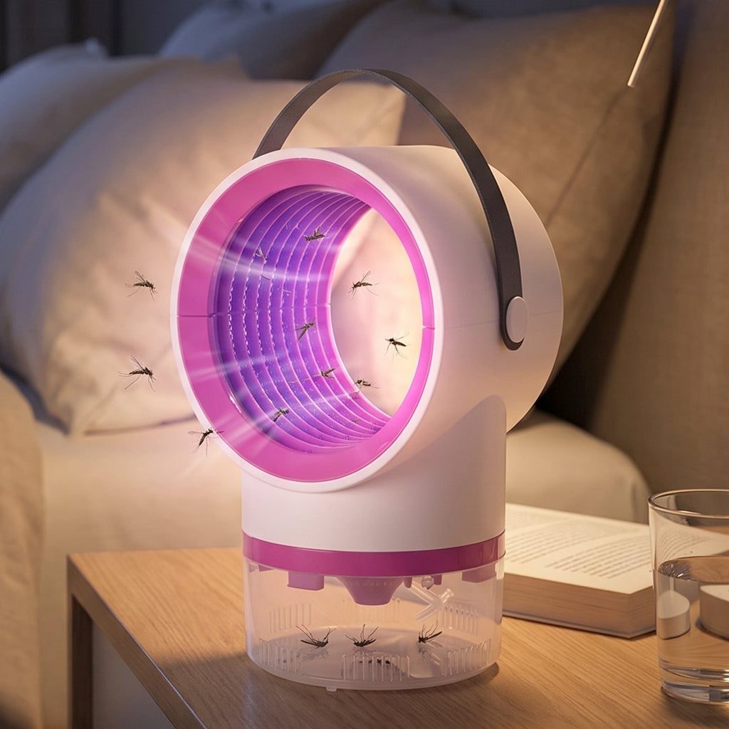 Indoor insect killer with UV attraction and carry handle