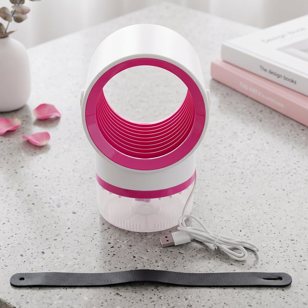 Compact mosquito trap with handle for kids rooms