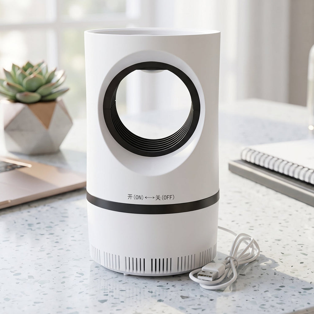 Front view of silent USB insect killer lamp for home use