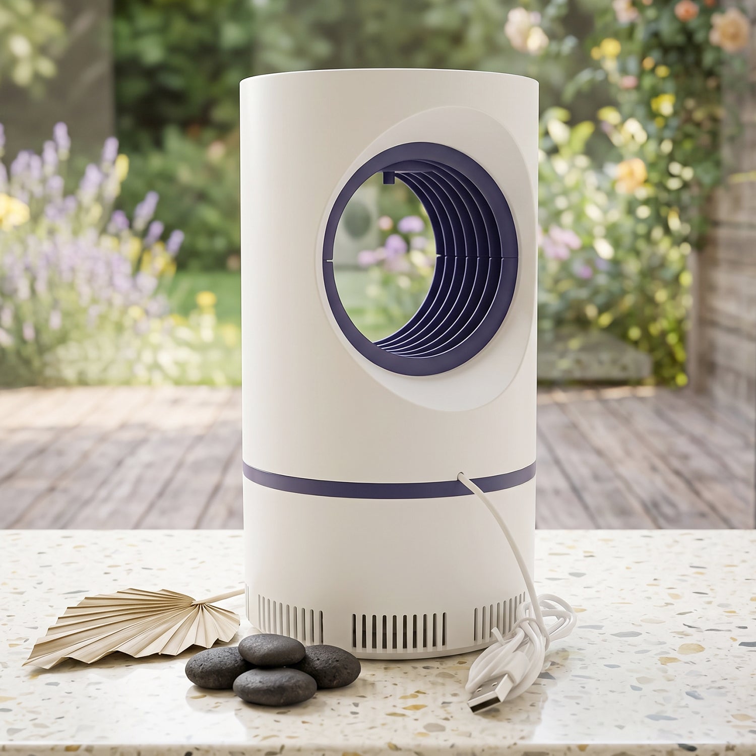 Chemical free mosquito catcher lamp safe for children and pets.