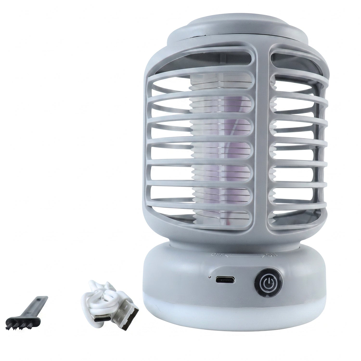 Electric mosquito killer lamp operating at night indoors