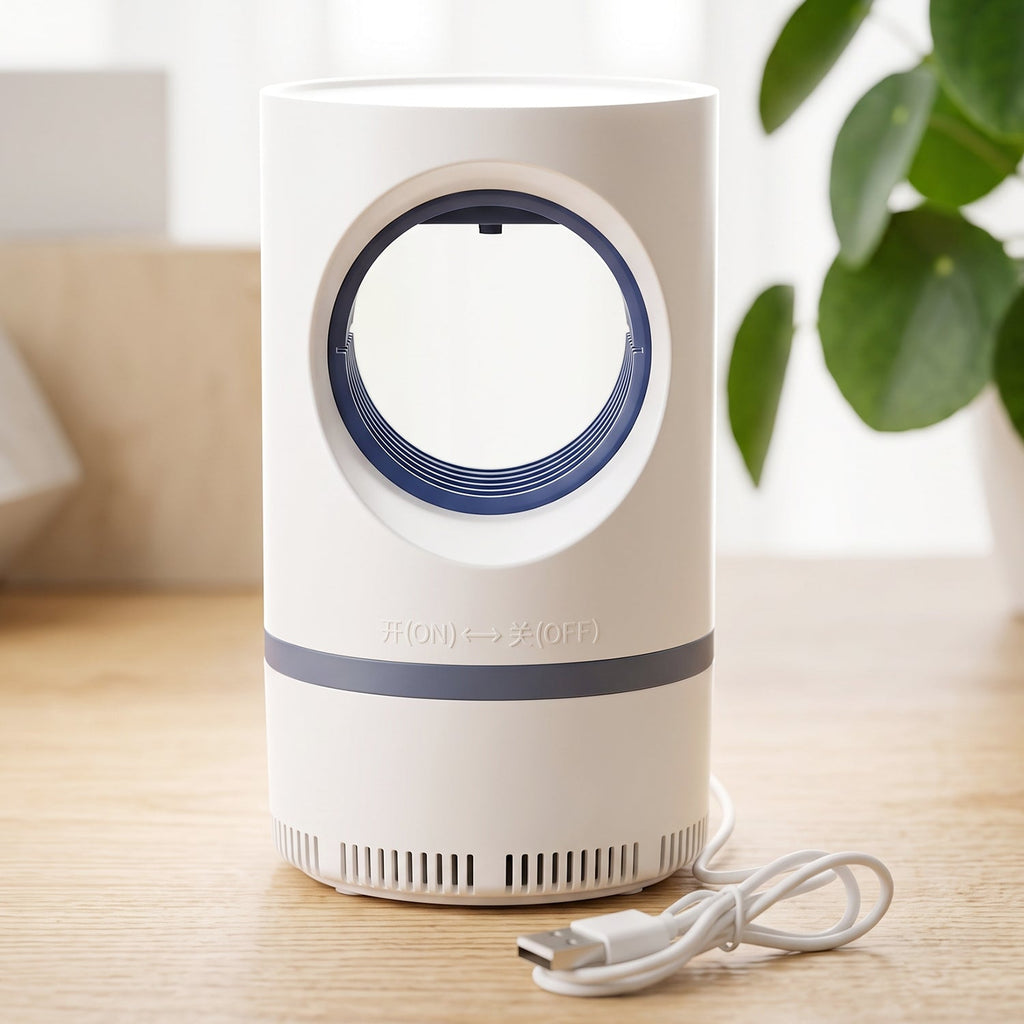 Electric mosquito killer lamp operating silently for undisturbed sleep.