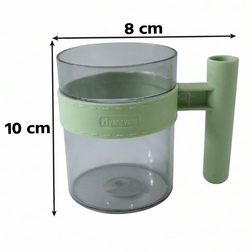 Unbreakable transparent plastic mug for water and beverages