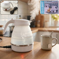 Collapsible travel electric kettle, 600ml foldable silicone water boiler (1 pc)