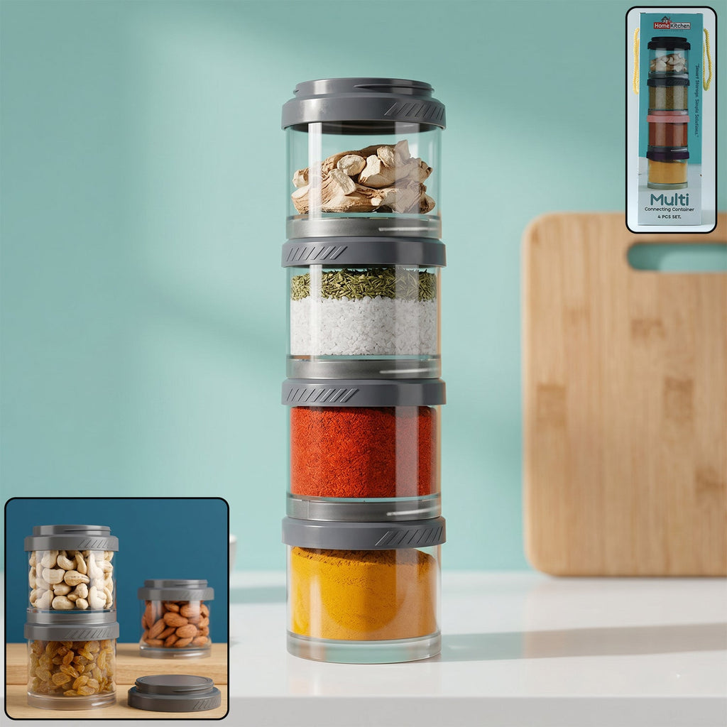 Stackable multipurpose storage container set for kitchen organization