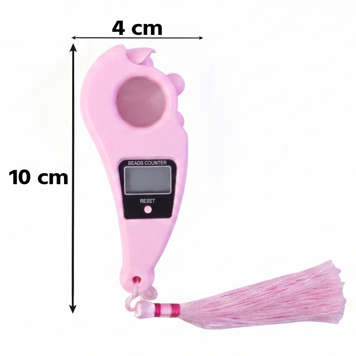 Portable spiritual counting device with LCD display and tassel pooja accessories