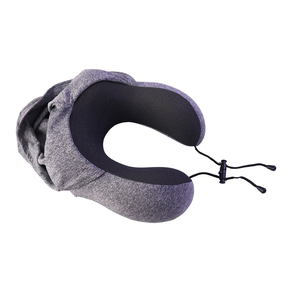 Hooded neck support pillow for comfortable travel rest