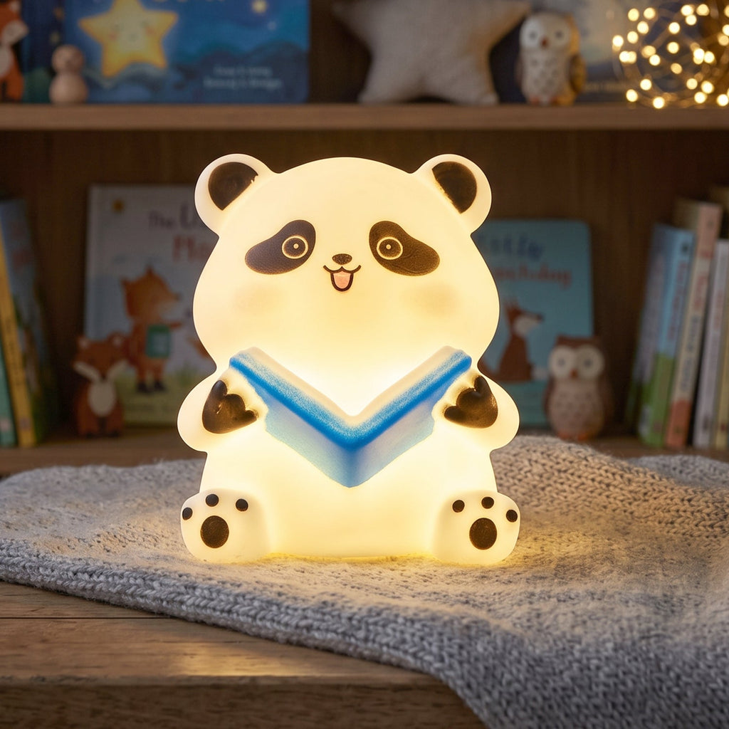 Cute panda bedside night light for kids rooms and nurseries
