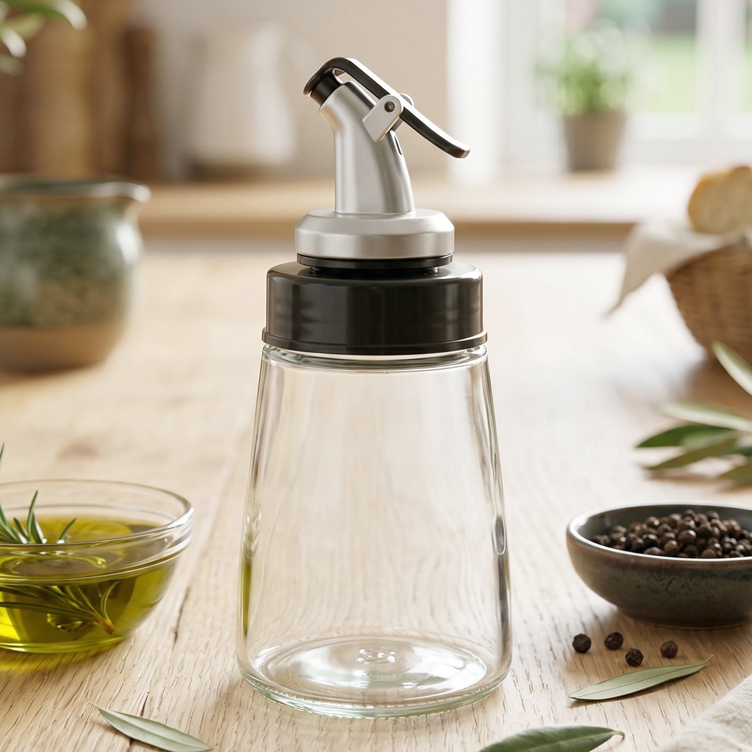 Oil vinegar bottle kitchen use