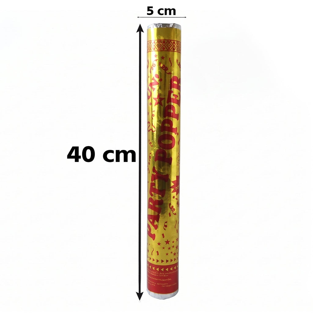 Golden Party Popper Confetti Cannon Shooter for Birthday and Celebration (1 Pc) view 6