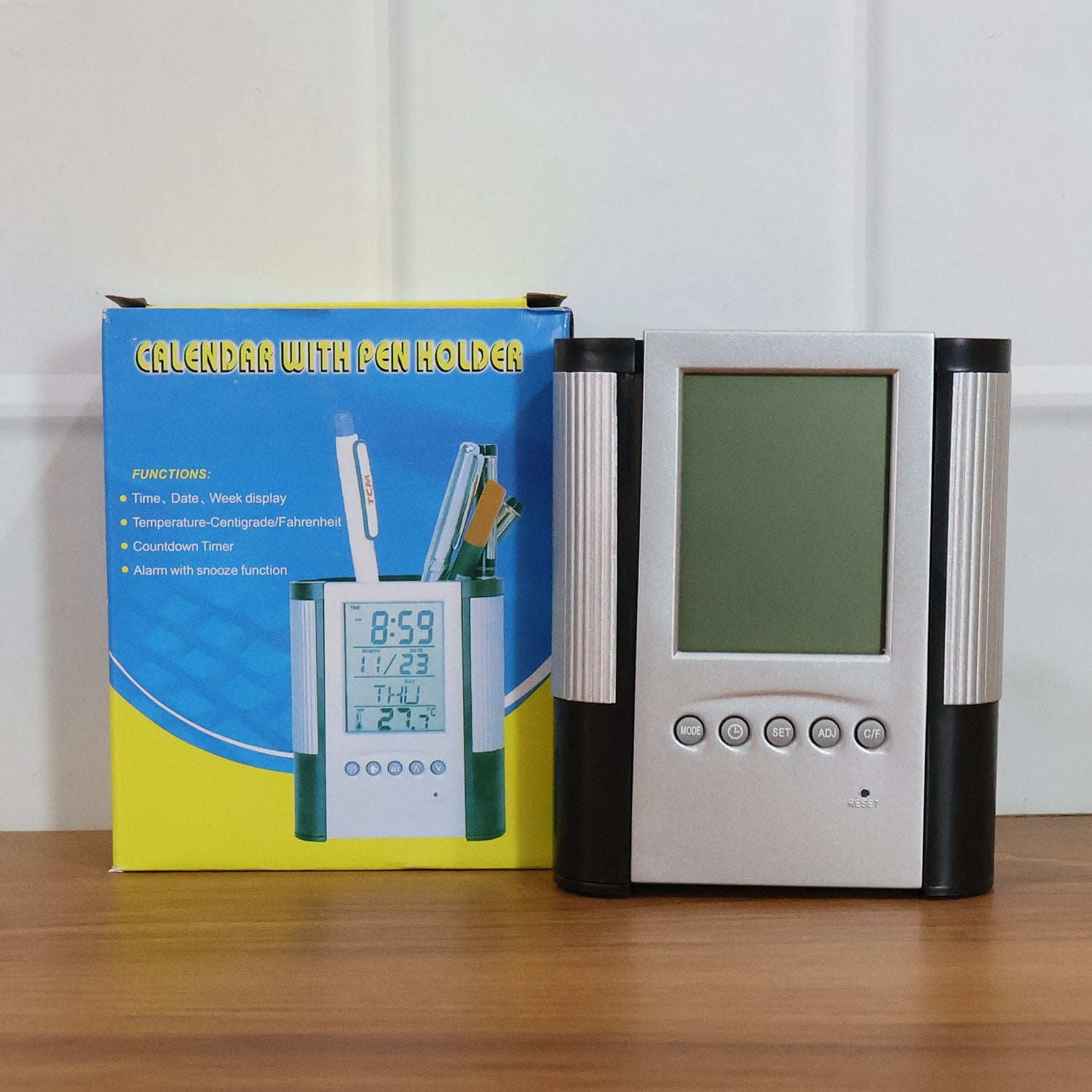 Digital Calendar Desk Clock – Time, Date, Temperature Display