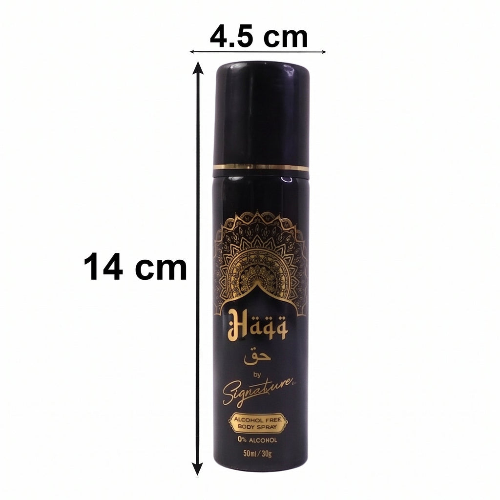 Side view of Signature Haqq body spray