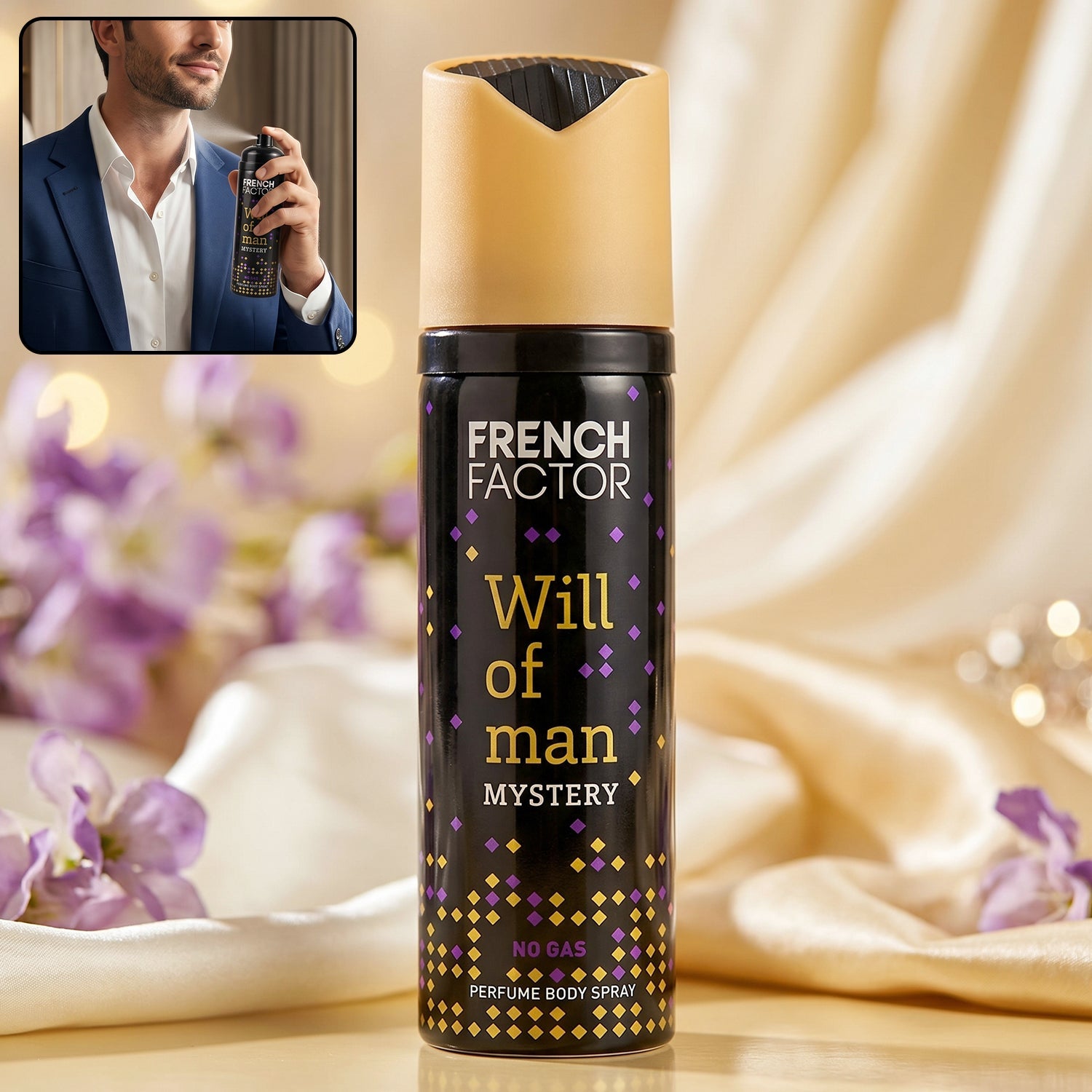 French Factor Will of Man Mystery body spray for men