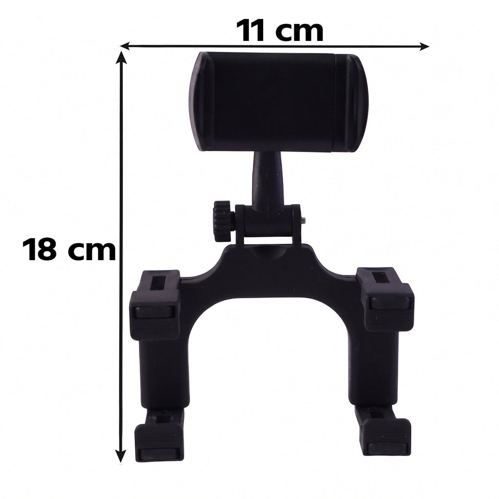 Secure rear view mirror phone bracket for safe driving