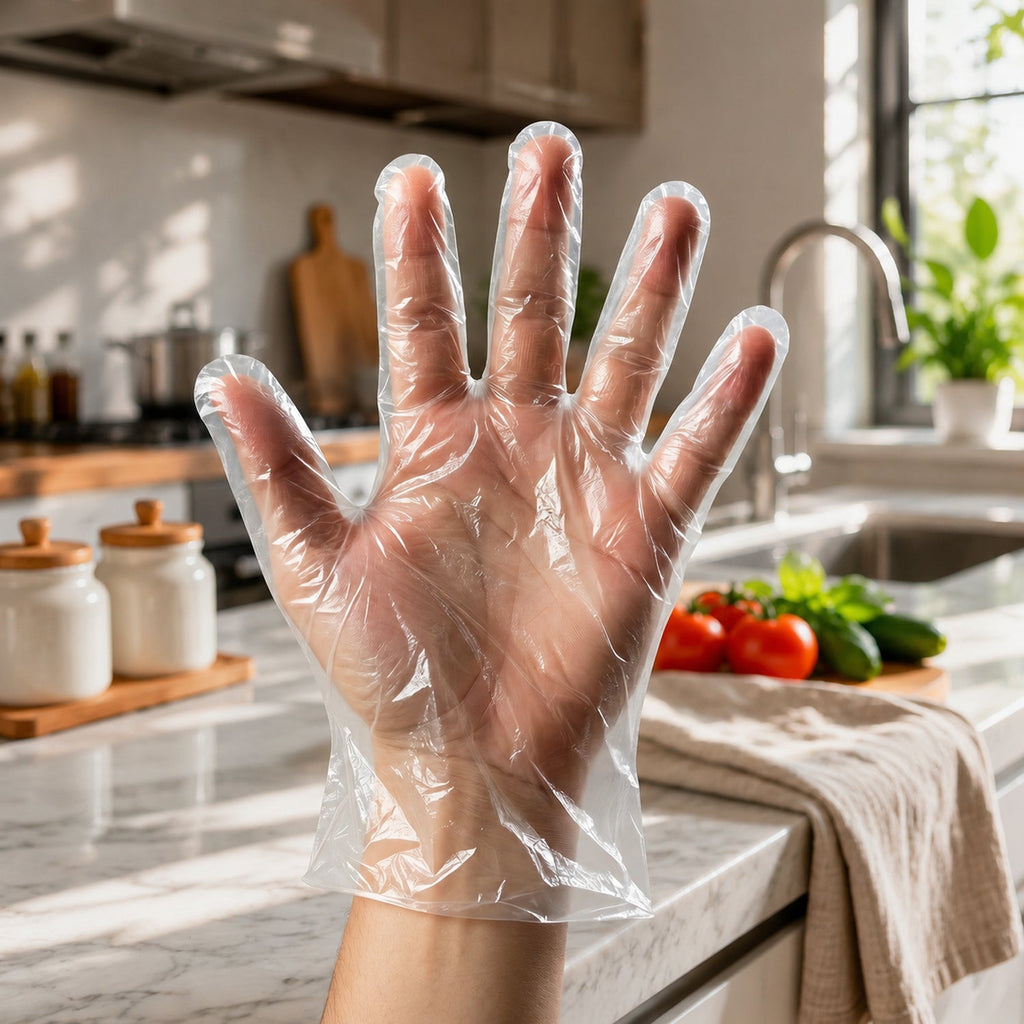 Disposable Plastic Gloves – Hygienic & Single Use for Kitchen & Cleaning