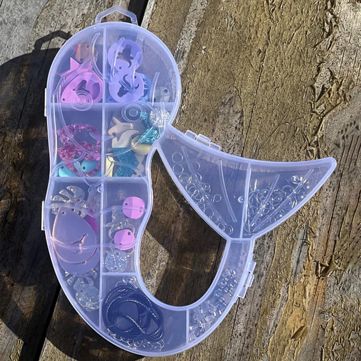 Mermaid box multi compartment open