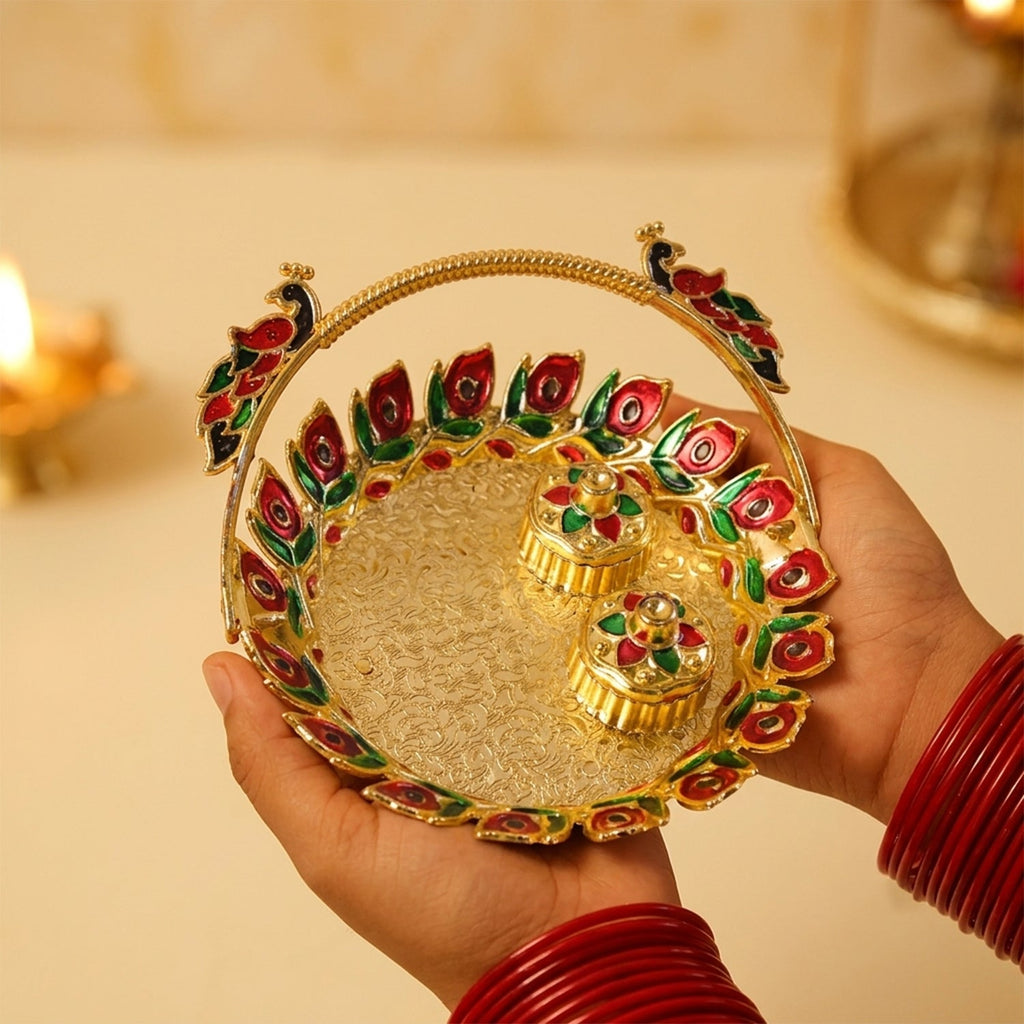 Kumkum dish front view
