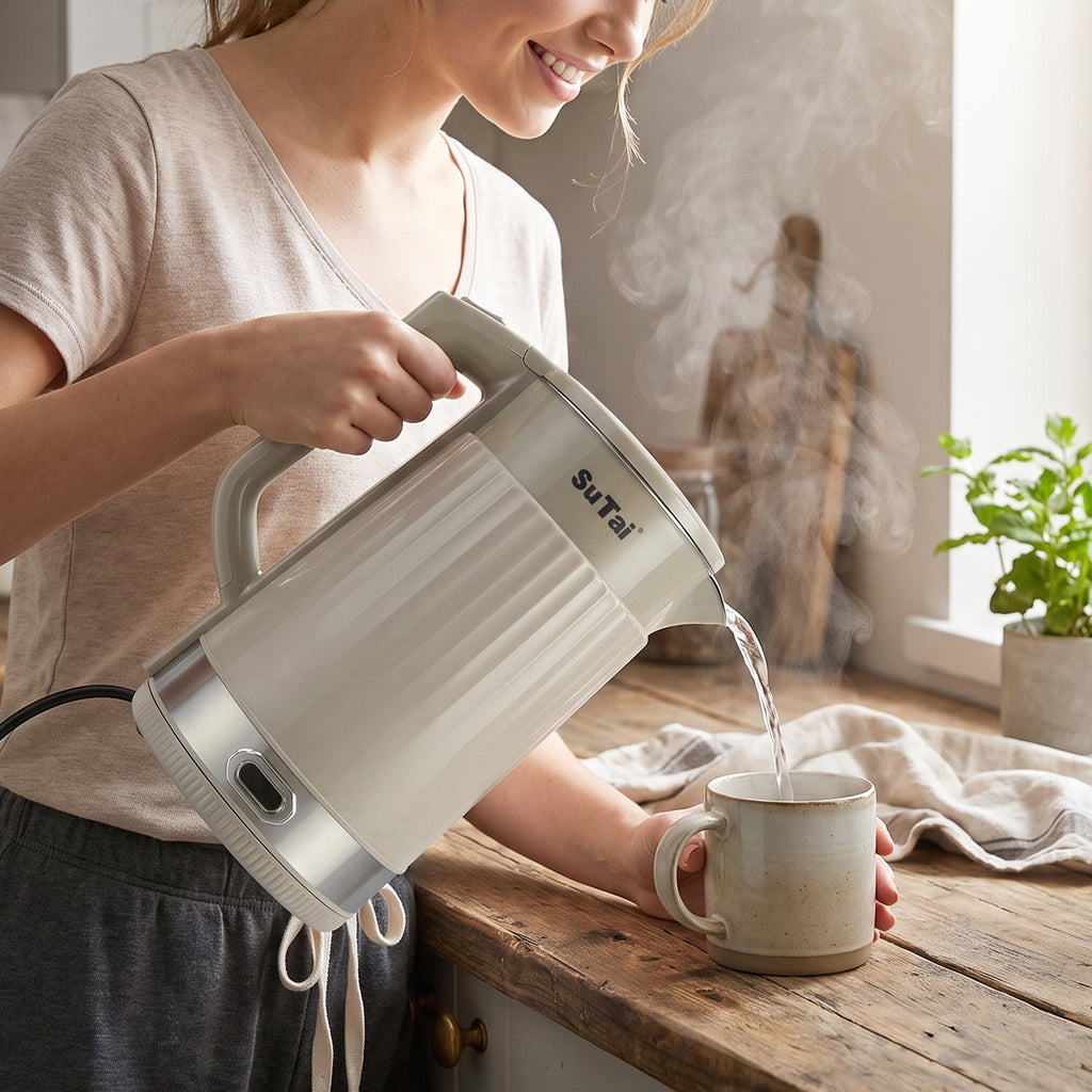 Quick boil kettle for hot beverages and instant meals