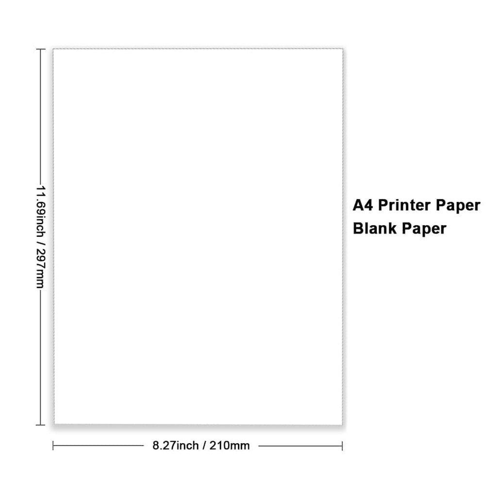 A4 paper stack showing size and dimensions of 30x21 cm