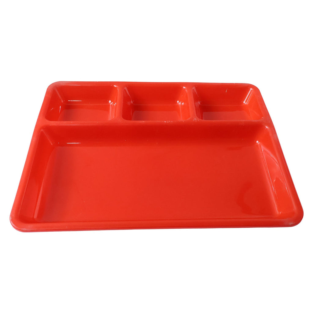 Multipurpose food tray with multiple compartments and durable plastic
