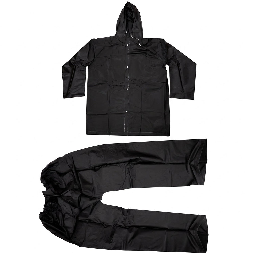 Waterproof EVA rainwear with button closure ideal for cycling and commuting.
