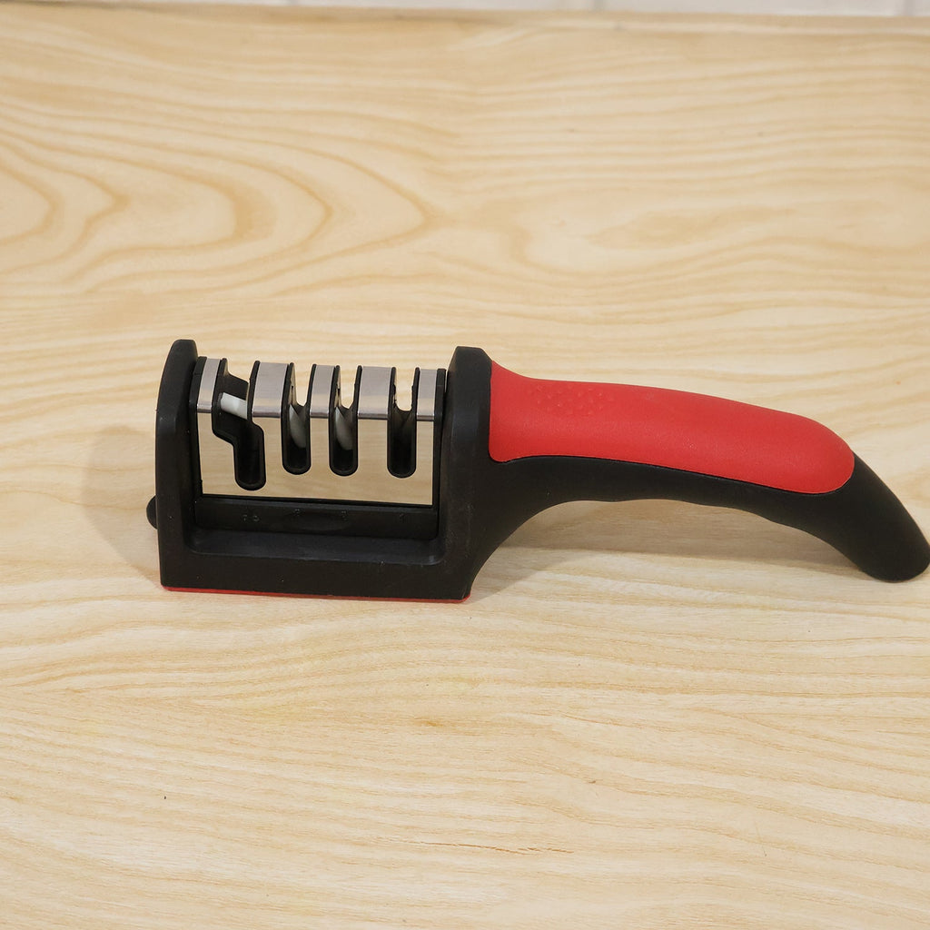 4 Stage Knife Sharpener Tool for Kitchen Knives with Non Slip Handle (1 Pc) view 9