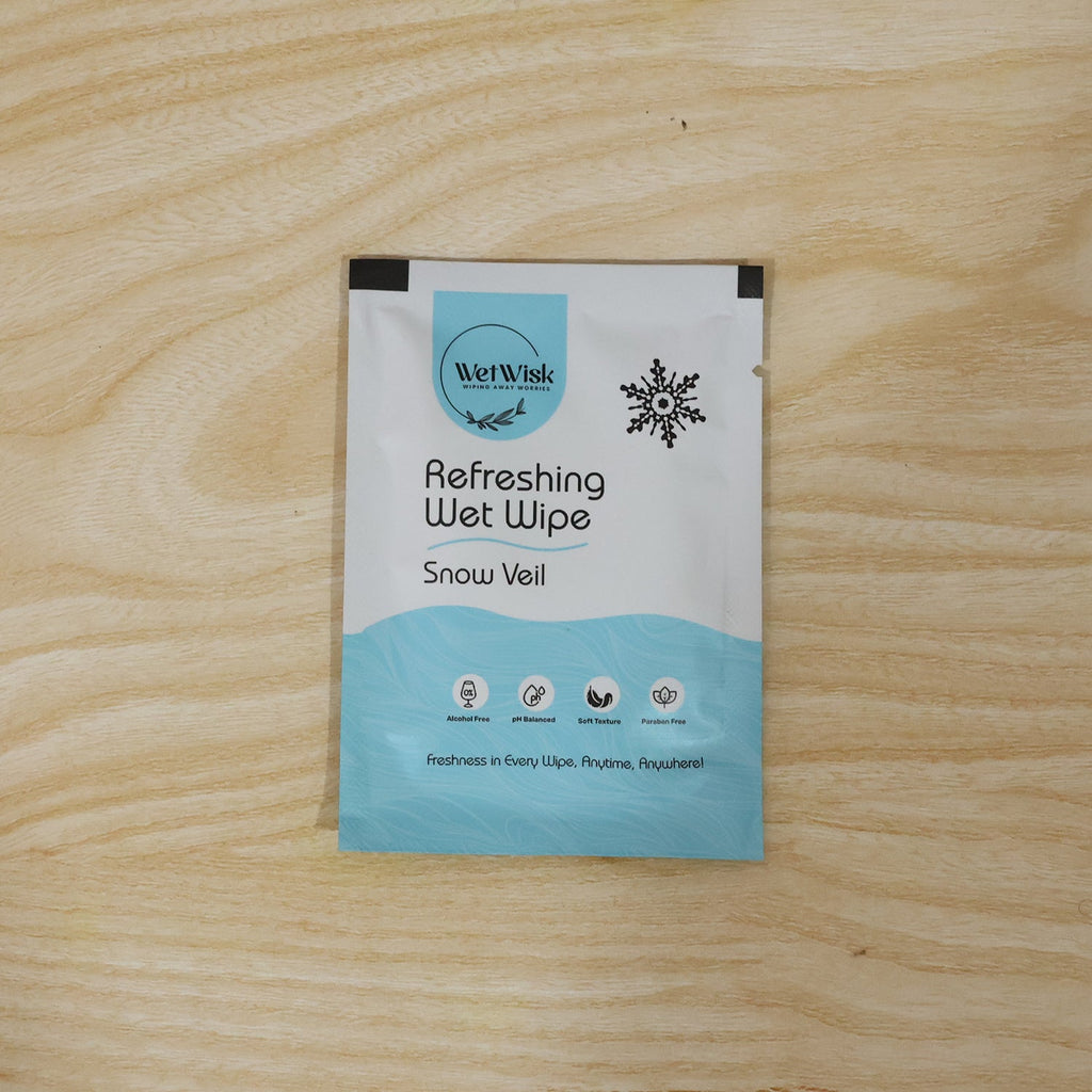 Daily hygiene use of Snow veil wet wipe