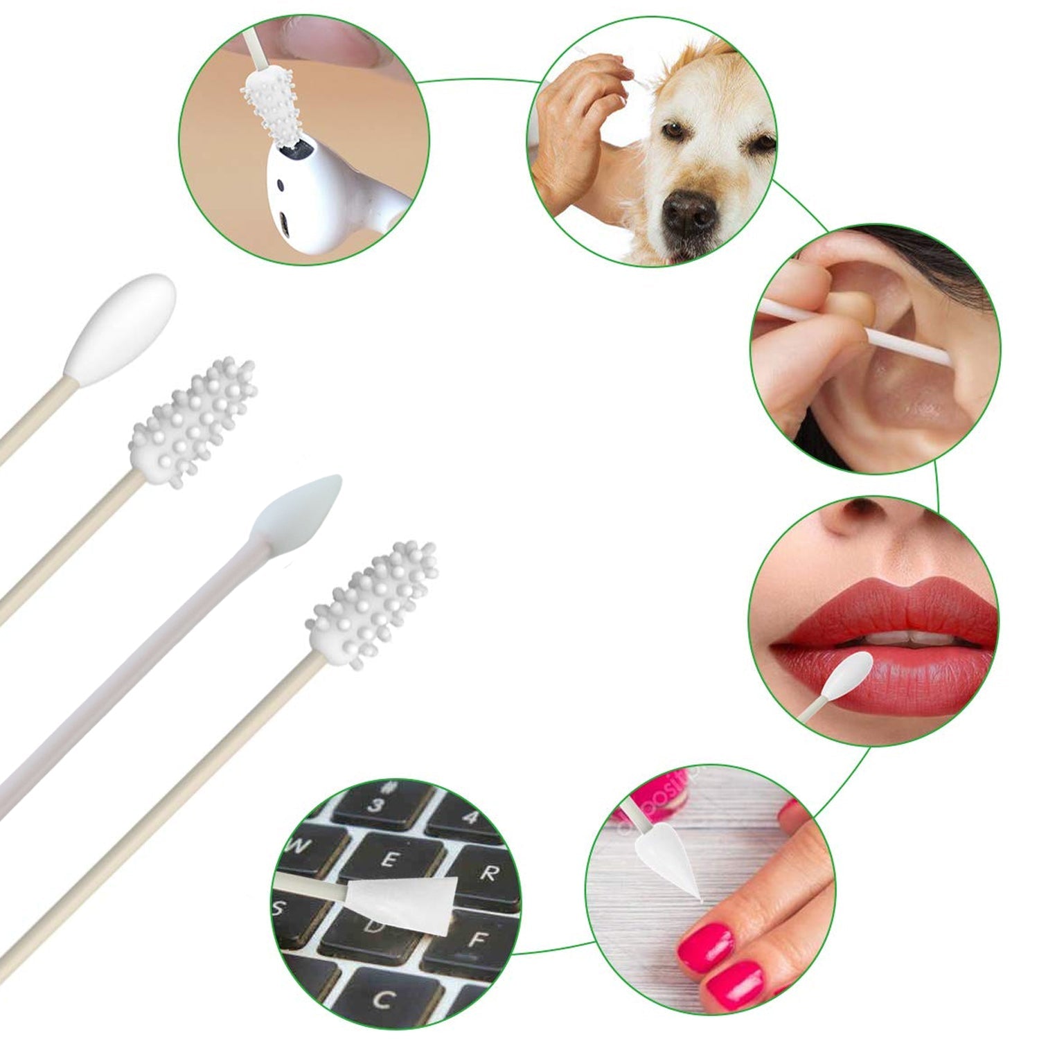 Zero waste silicone ear cleaning kit with travel case