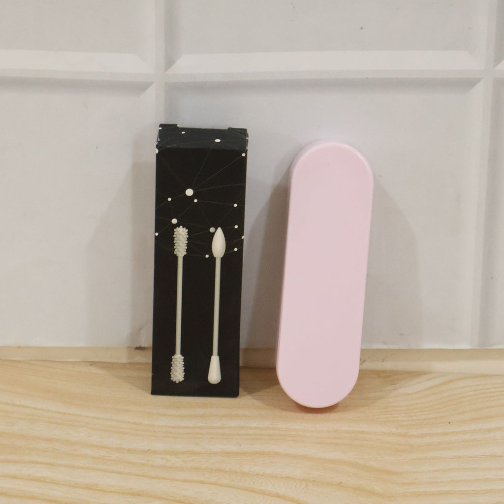 Durable reusable silicone swabs with storage case