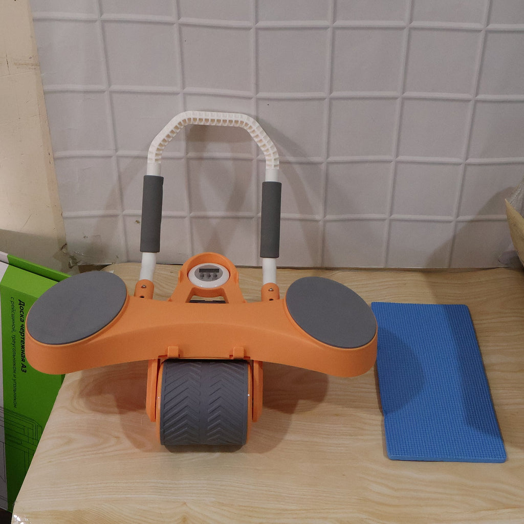 Sturdy abdominal exercise roller wheel with anti slip grip