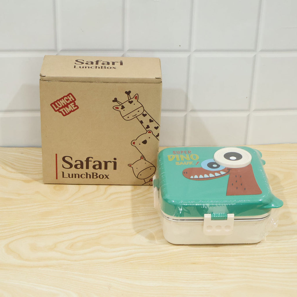 Insulated style kids tiffin box with dinosaur design