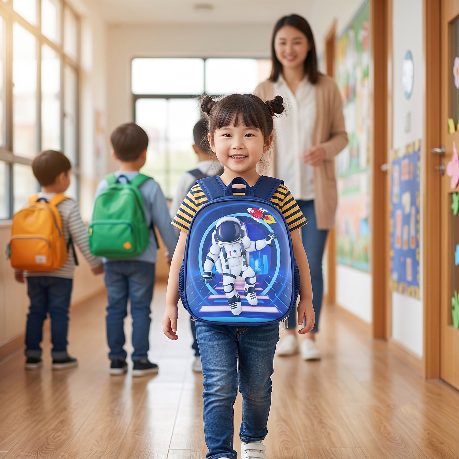 Astronaut print kids bag front