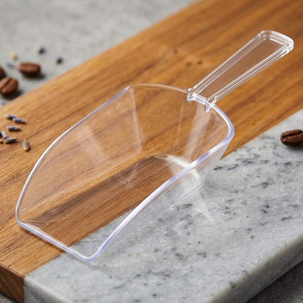 Handy 3 piece scoop set for measuring dry kitchen ingredients