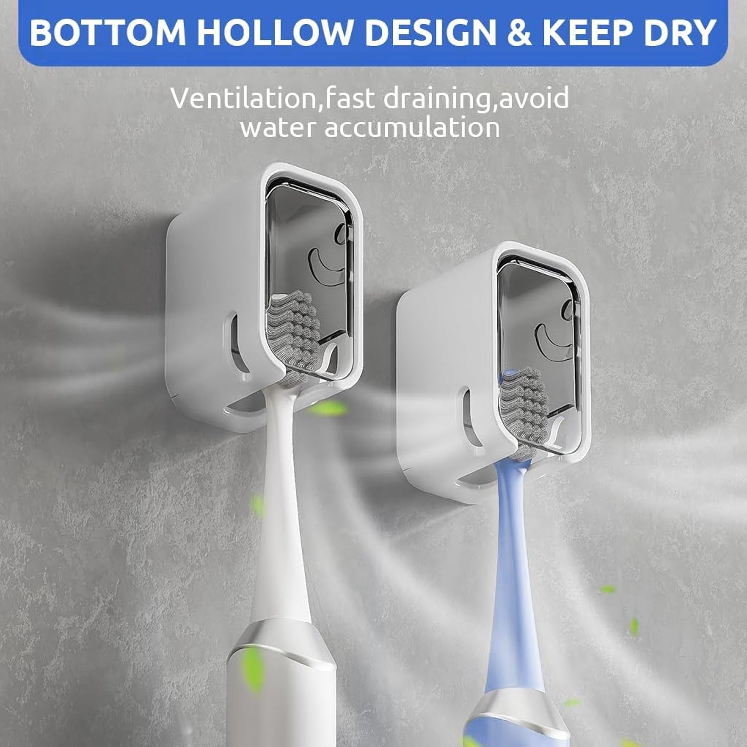Toothbrush holder feature view