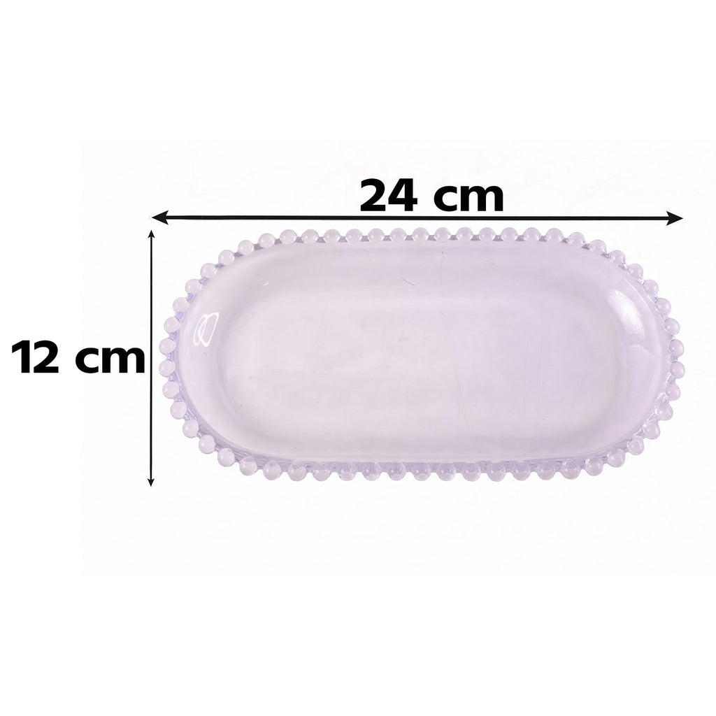 Elegant 9 inch glass serving dish for home and festive use