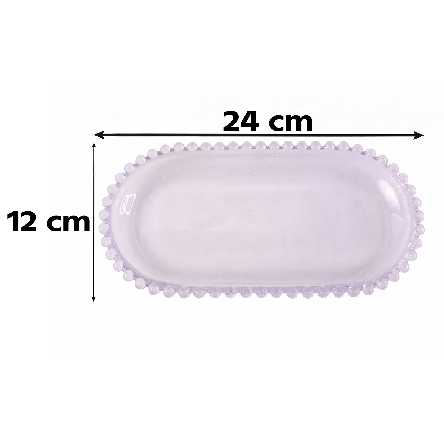 Elegant 9 inch glass serving dish for home and festive use