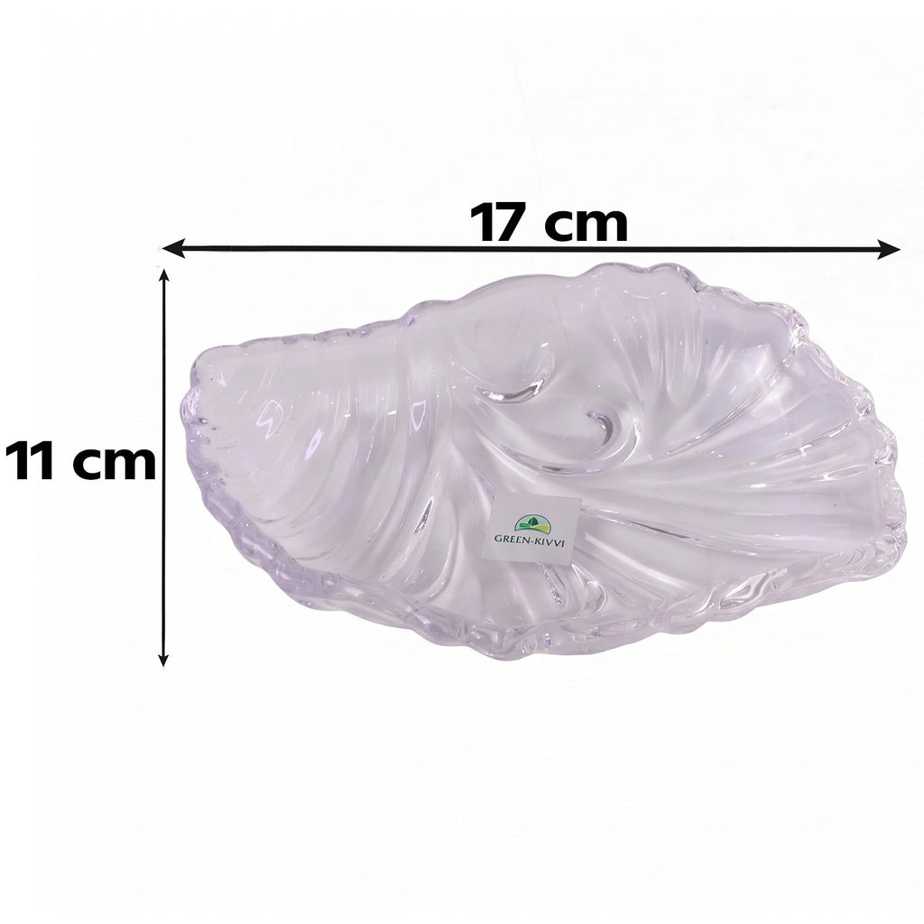 Clear glass turtle showpiece with plate for table decoration