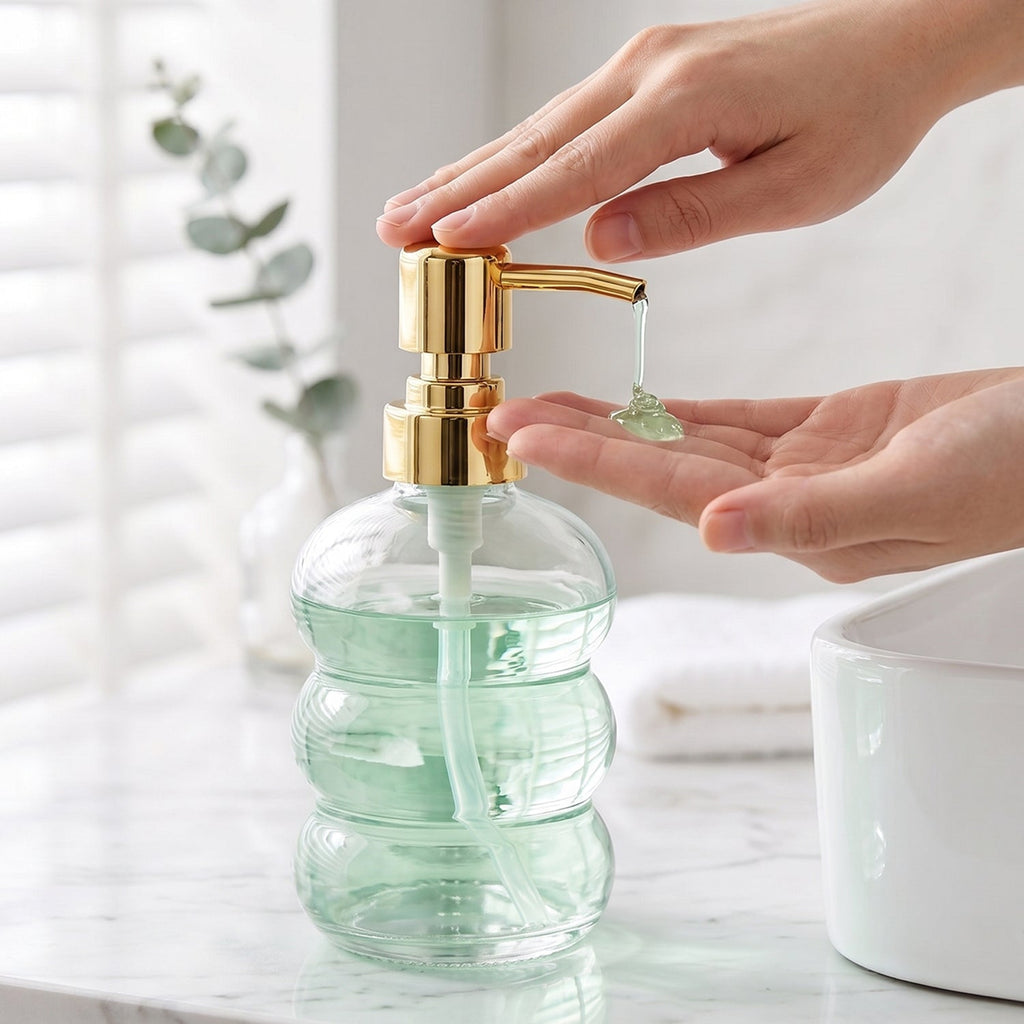 Refillable dispenser bottle for hand wash and dish soap