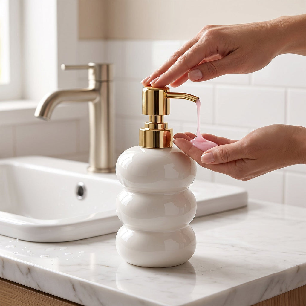 Refillable dispenser bottle for hand wash and dish soap